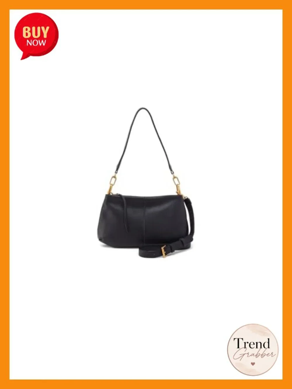 Leather Hobo Shoulder Crossbody Bag with Removable Straps